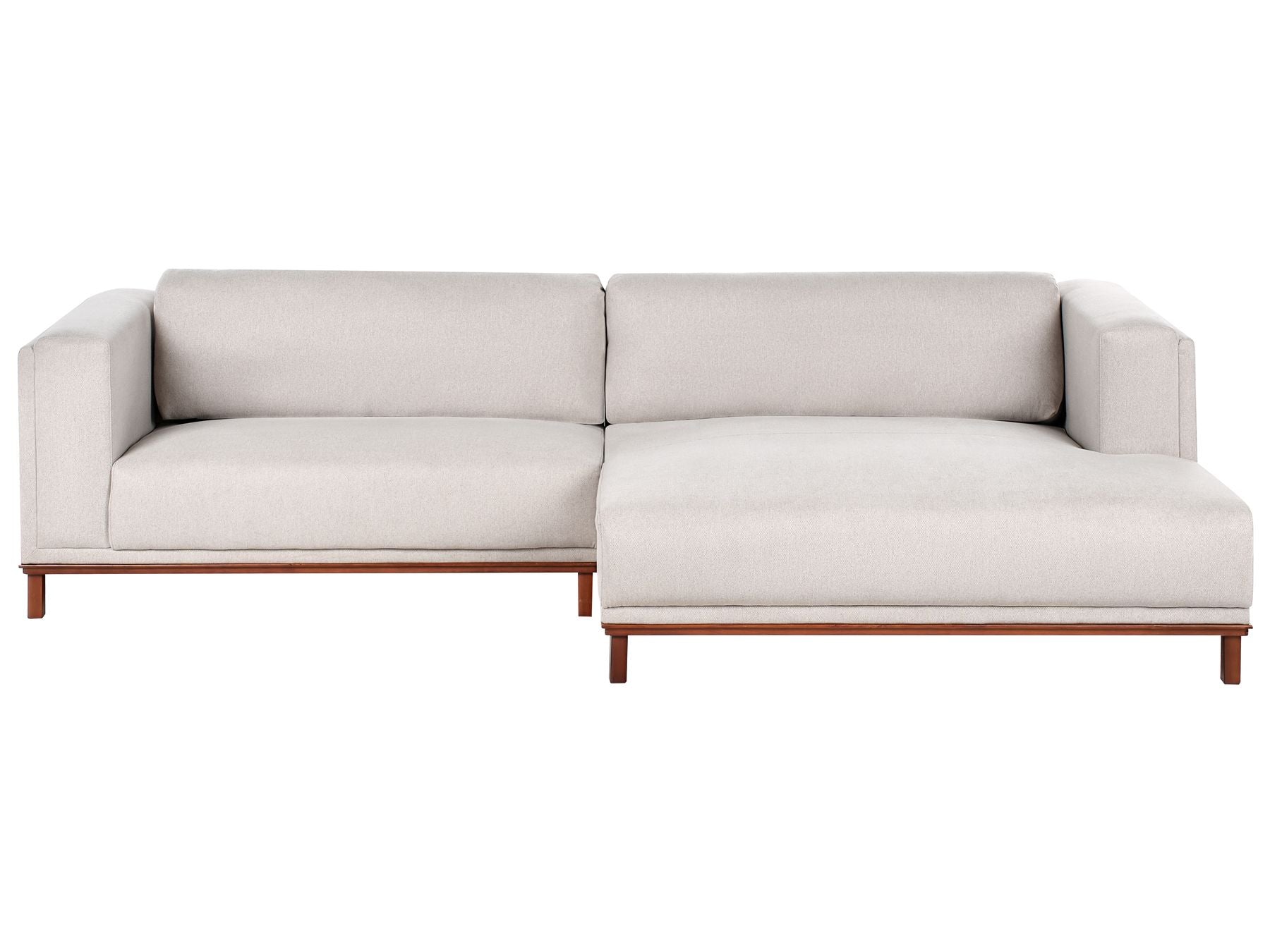 Corner Sofa VENG Fabric Light Beige 4 Seater