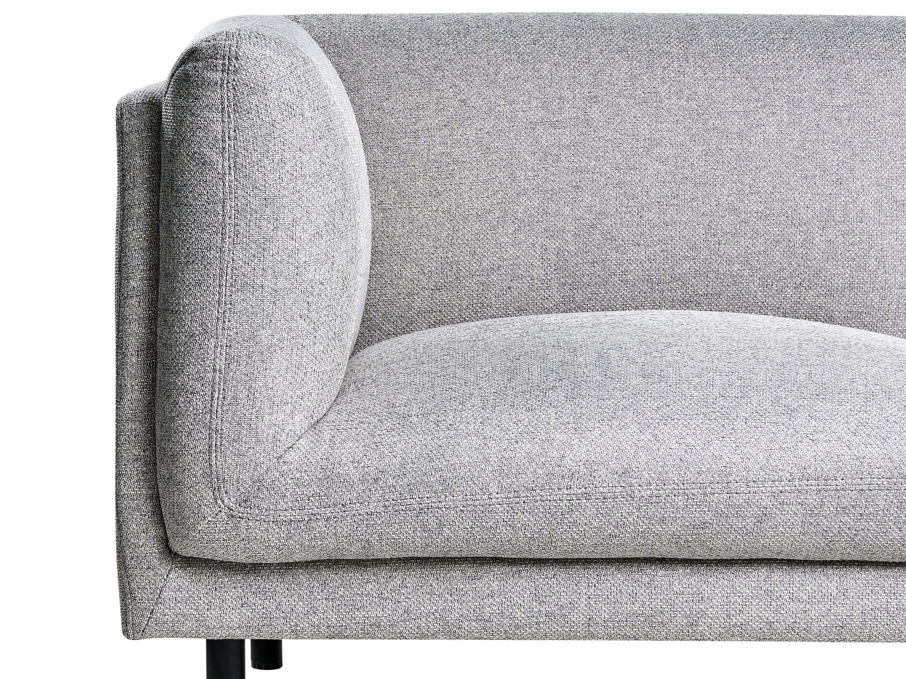 Sofa VORGOD Fabric Light Grey 2 Seater
