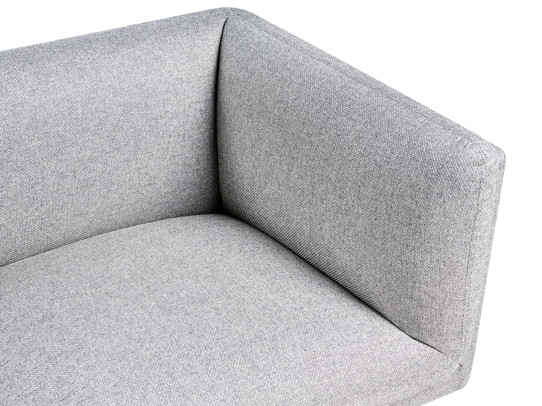 Sofa VORGOD Fabric Light Grey 2 Seater