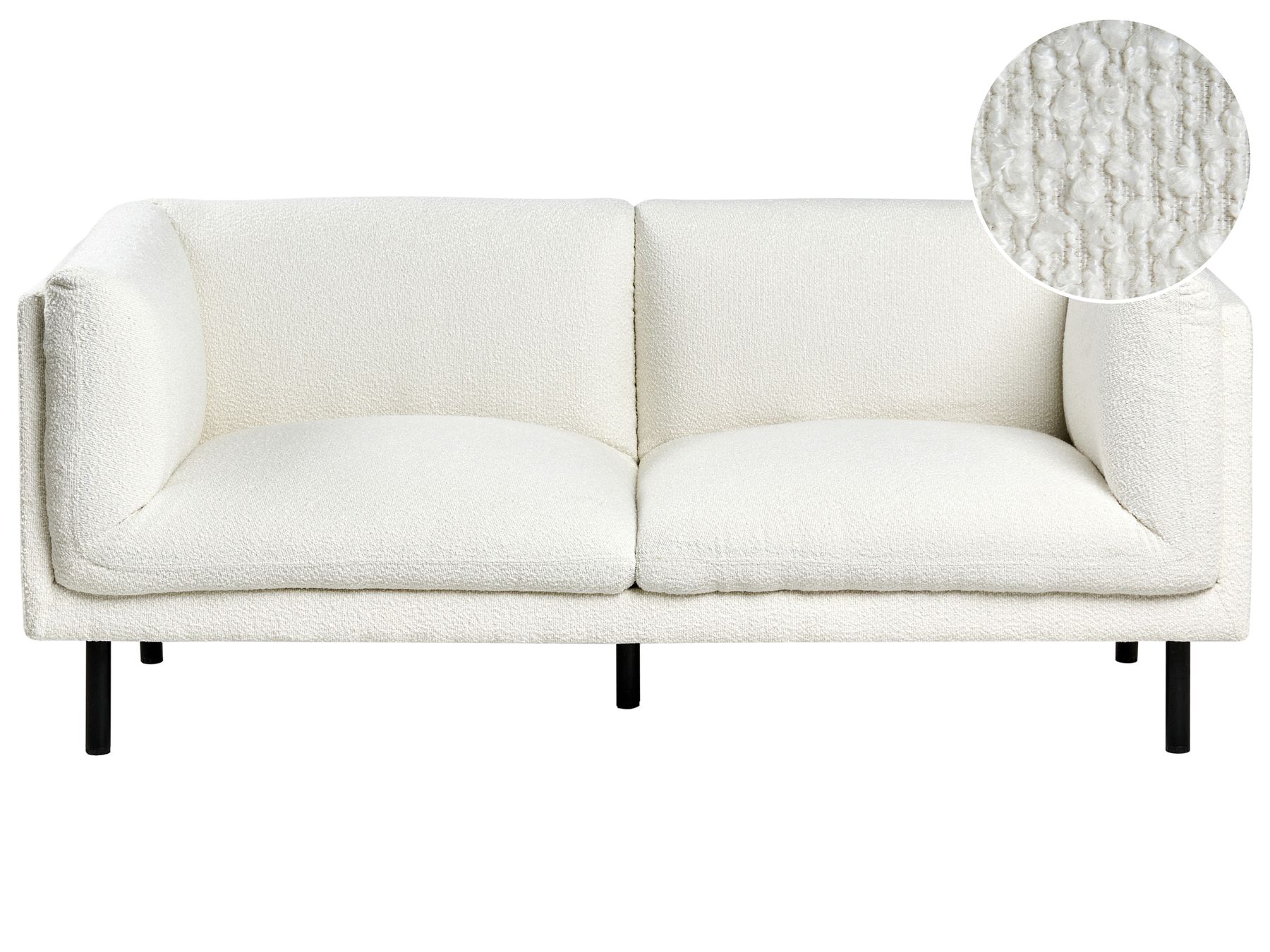 Sofa VORGOD Boucle Off-White 2 Seater