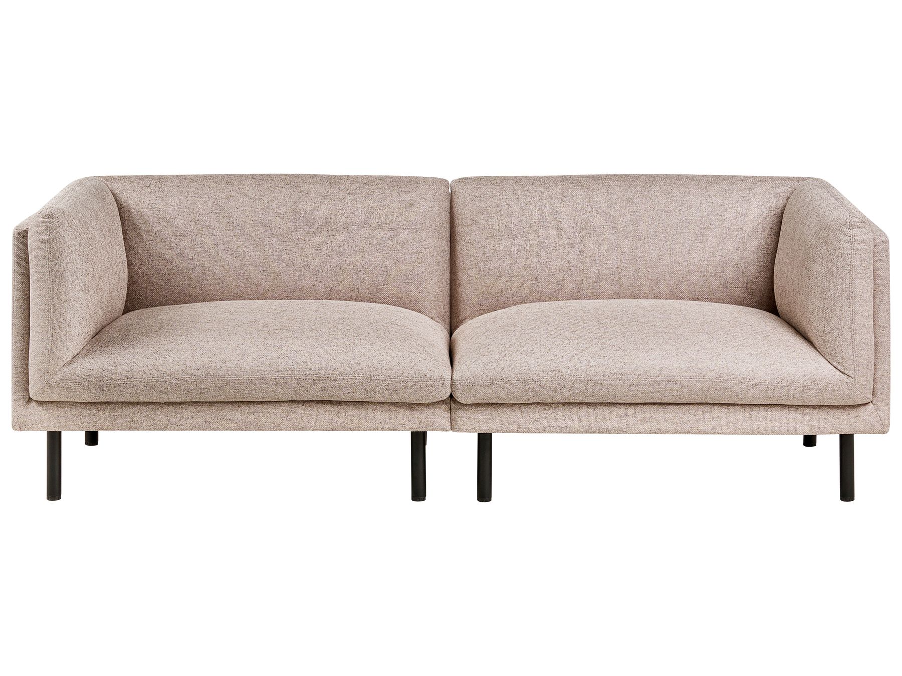 Sofa VORGOD Fabric Light Brown 3 Seater