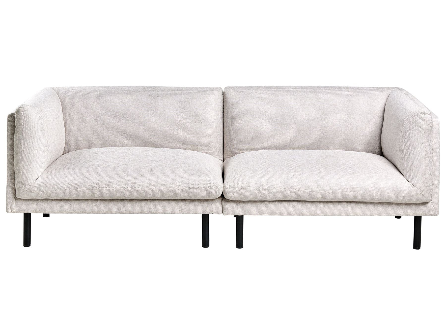 Sofa VORGOD Fabric Light Beige 3 Seater