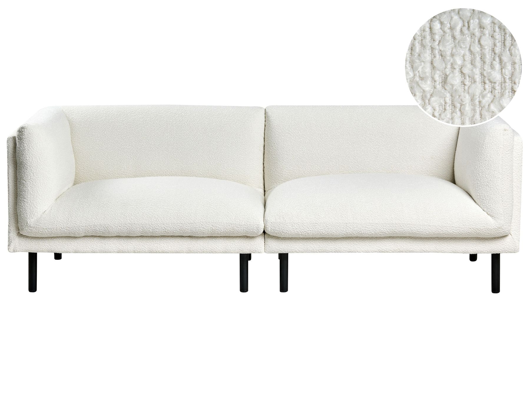 Sofa VORGOD Boucle Off-White 3 Seater