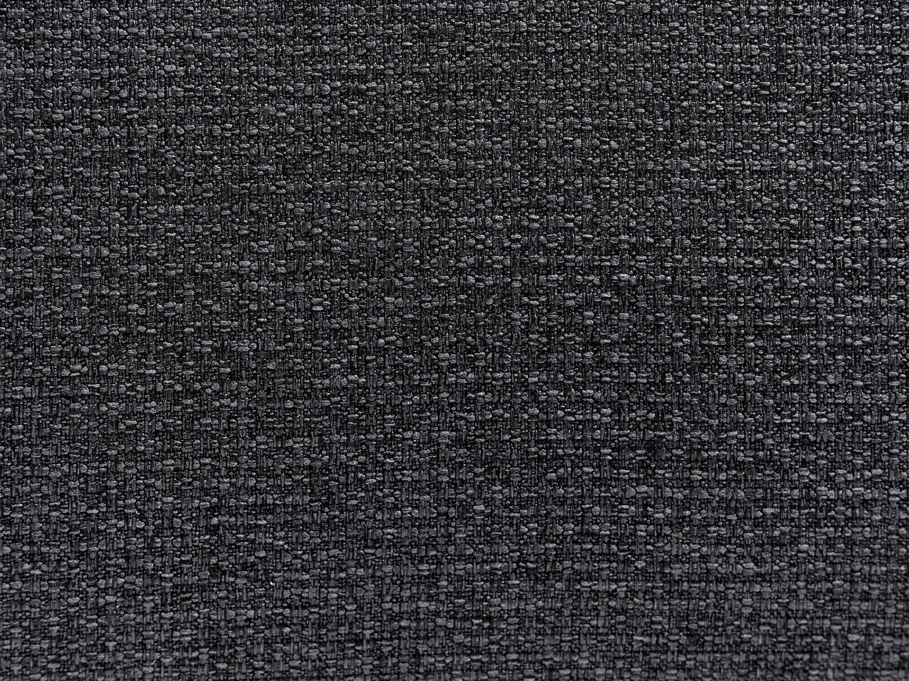 Corner Sofa Bed NASSJO Faux Linen Black 3 Seater Left Hand