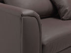 Corner Sofa OSLO Leather Brown with Ottoman 5 Seater Left Hand