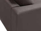 Corner Sofa OSLO Leather Brown with Ottoman 5 Seater Left Hand