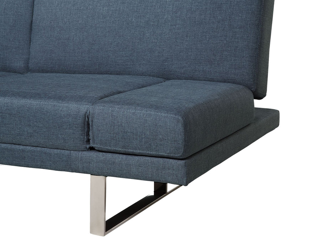 Fabric Sofa Bed Dark Blue YORK