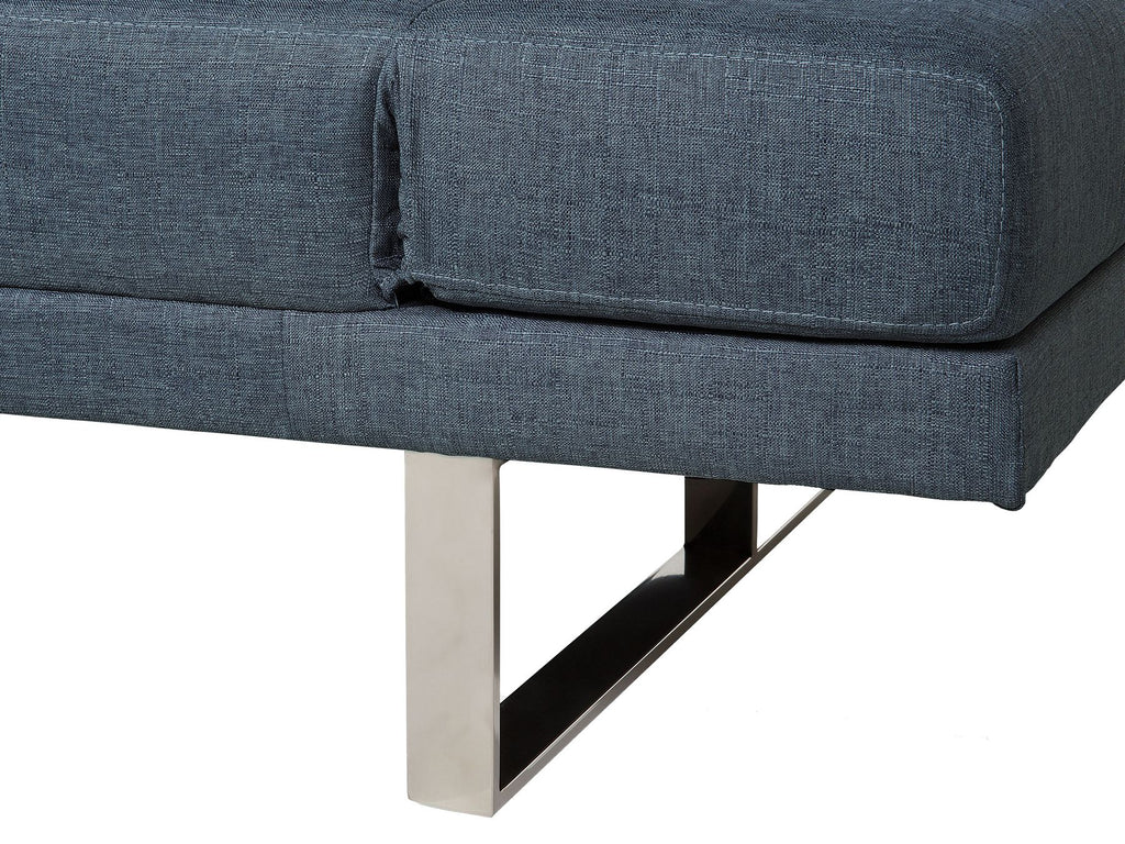 Fabric Sofa Bed Dark Blue YORK