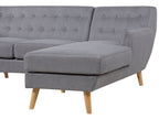 Left Hand Fabric Corner Sofa Grey MOTALA