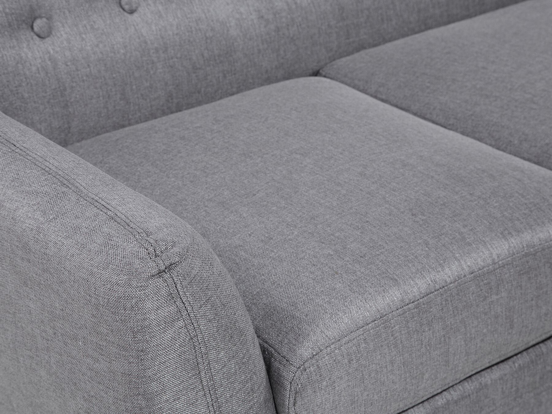 Left Hand Fabric Corner Sofa Grey MOTALA