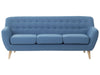 3 Seater Fabric Sofa Blue