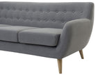3 Seater Fabric Sofa Grey MOTALA