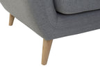 3 Seater Fabric Sofa Grey MOTALA