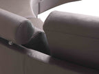 Curved Sofa ROTUNDE Leather Brown 7 Seater Symmetrical