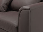 Corner Sofa OSLO Leather Brown with Ottoman 5 Seater Right Hand