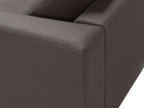 Corner Sofa OSLO Leather Brown with Ottoman 5 Seater Right Hand