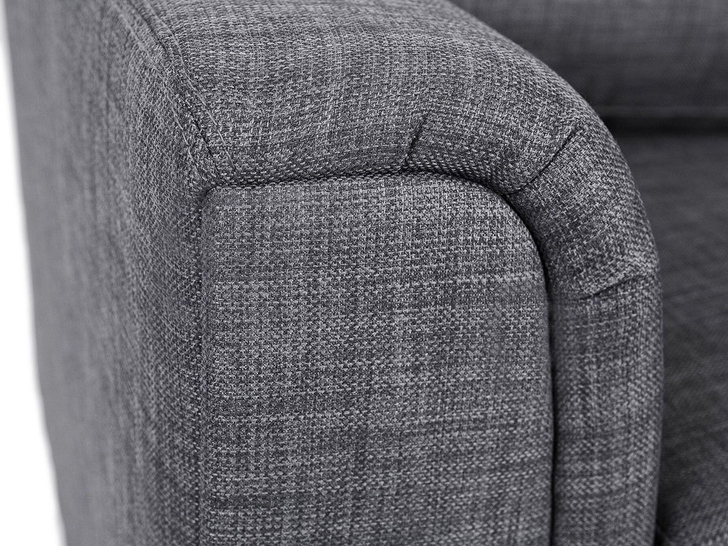 Corner Sofa OSLO Fabric Dark Grey with Ottoman 5 Seater Right Hand