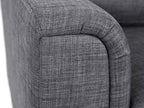 Corner Sofa OSLO Fabric Dark Grey with Ottoman 5 Seater Right Hand