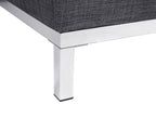 Corner Sofa OSLO Fabric Dark Grey with Ottoman 5 Seater Right Hand
