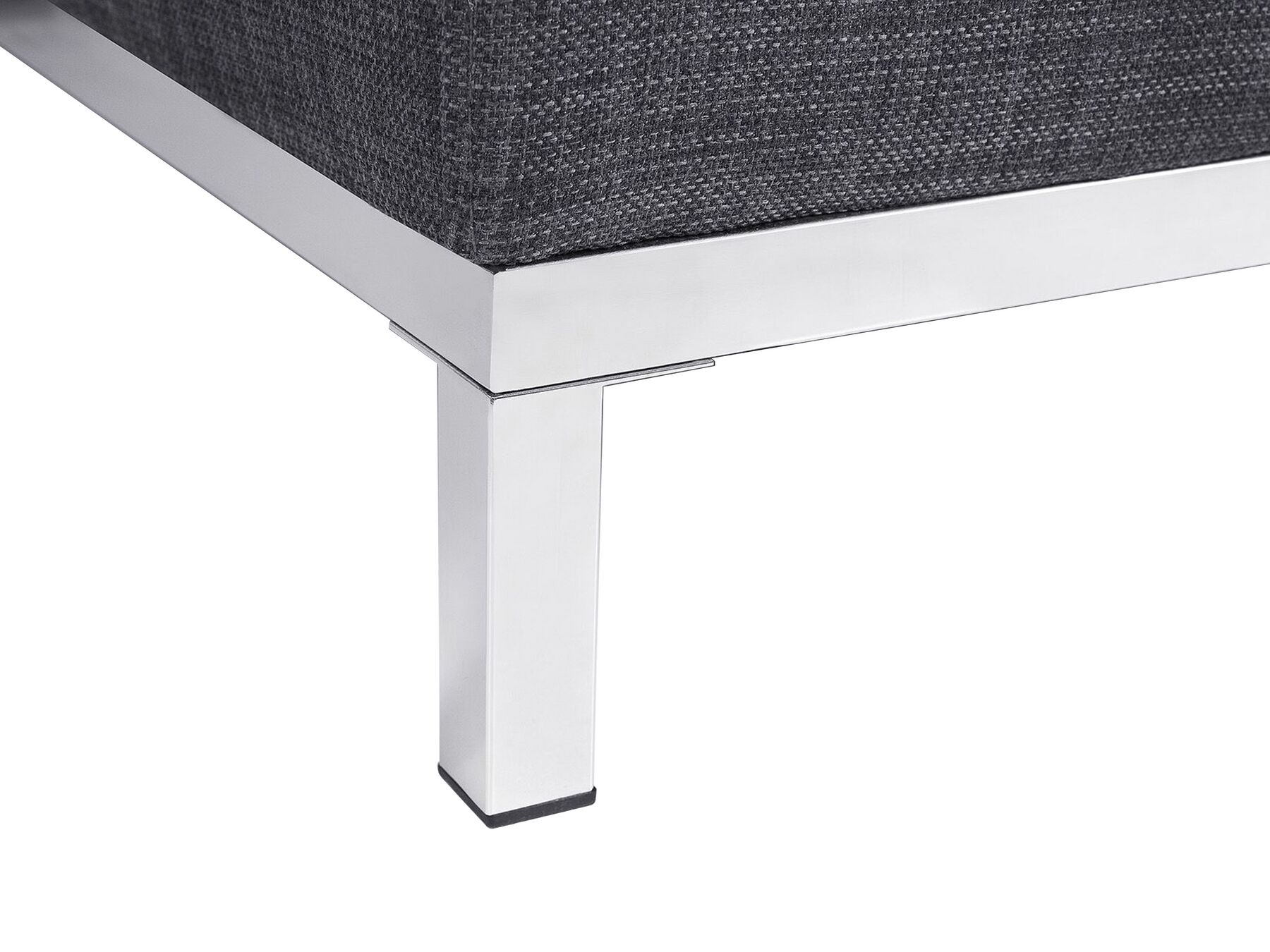 Corner Sofa OSLO Fabric Dark Grey with Ottoman 5 Seater Right Hand