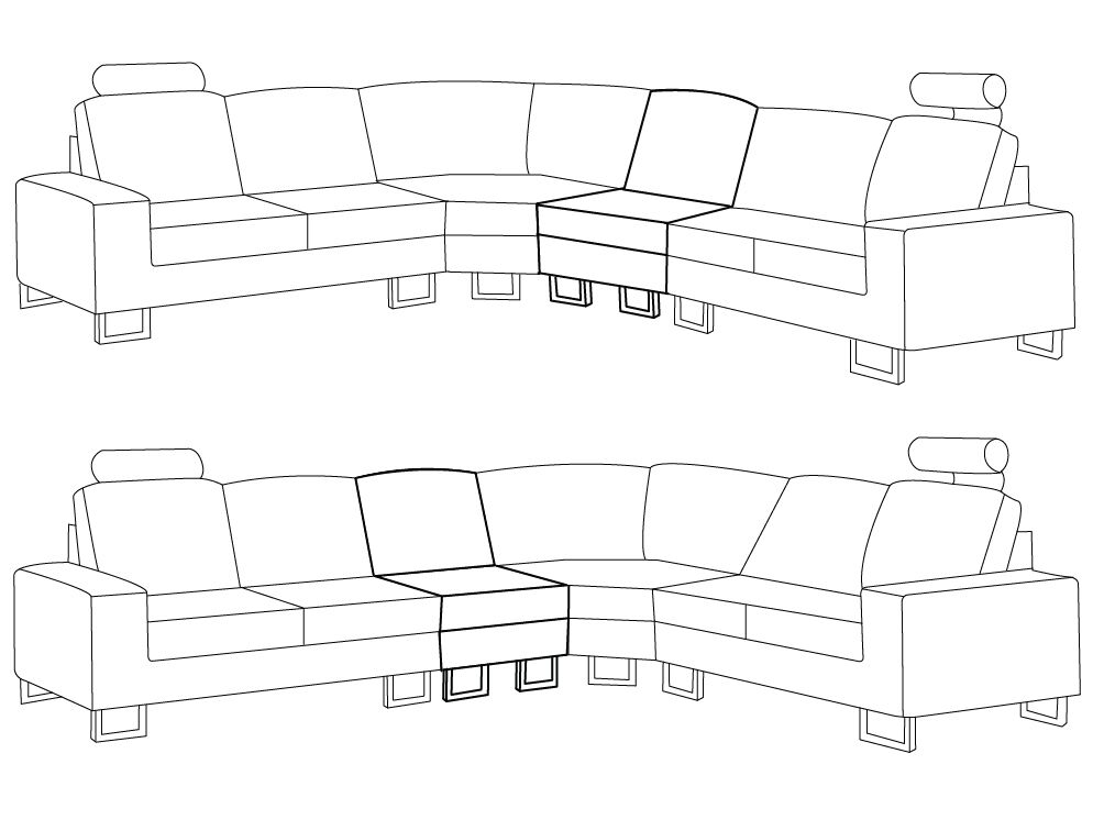 Corner Sofa STOCKHOLM Fabric Beige 6 Seater Left Hand