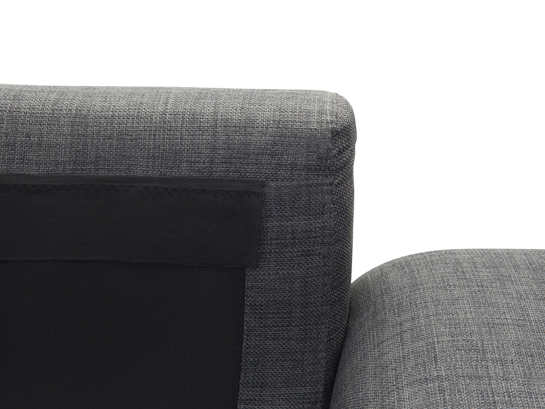 Corner Sofa KIRUNA Fabric Dark Grey 4 Seater Right Hand