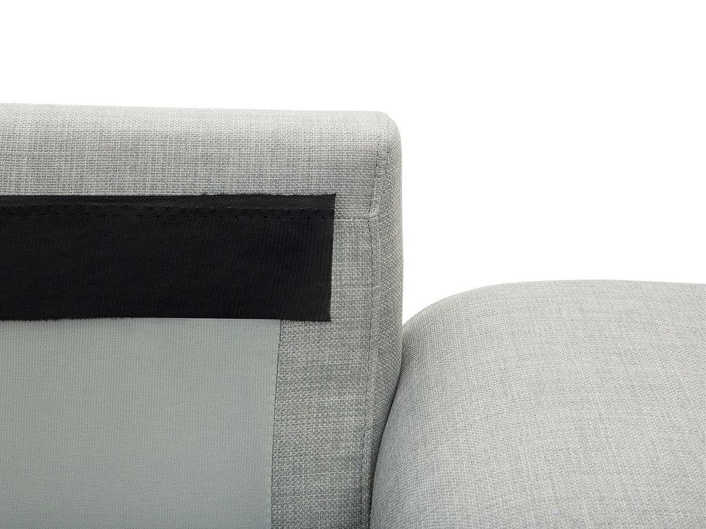 Corner Sofa KIRUNA Fabric Light Grey 4 Seater Right Hand