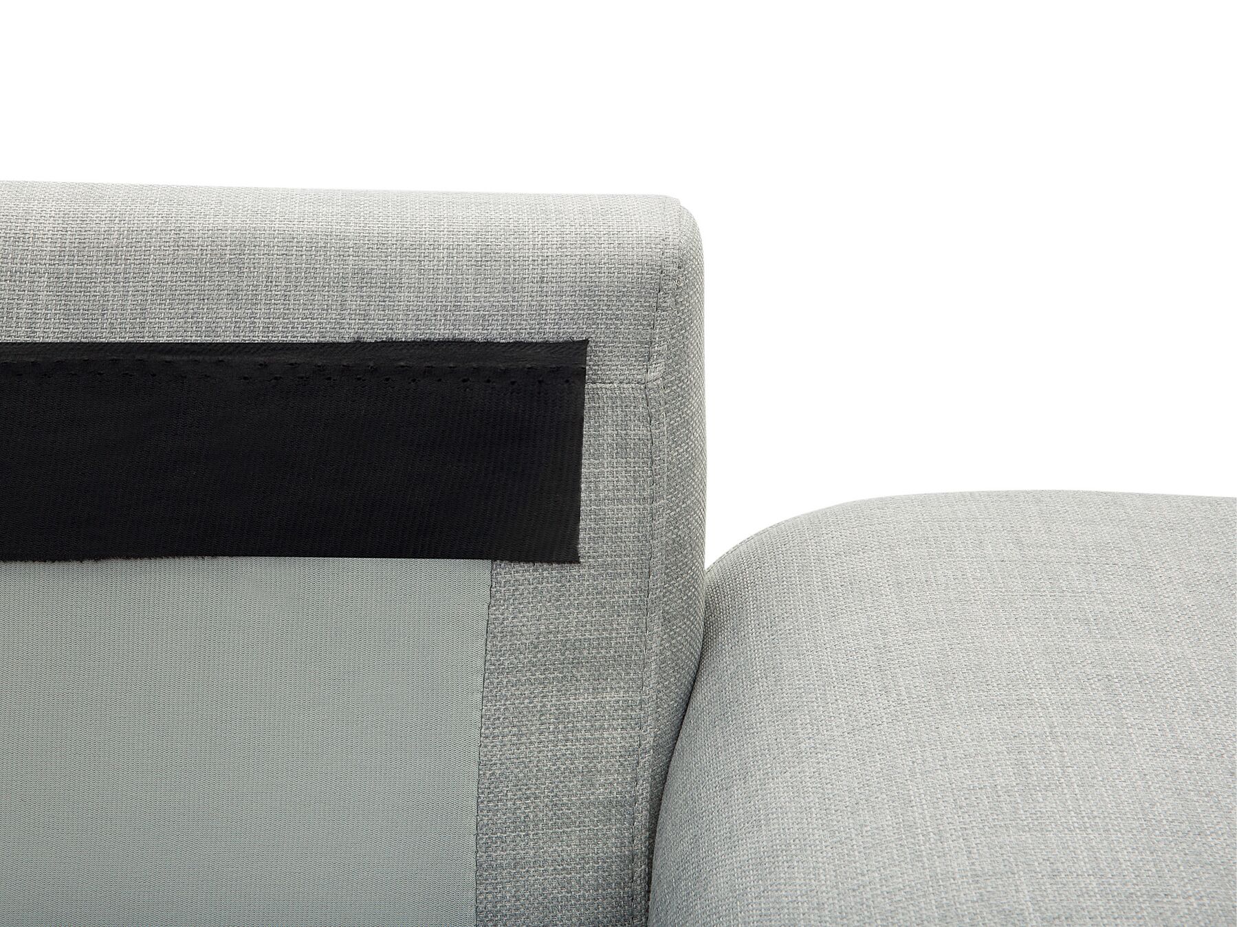Corner Sofa KIRUNA Fabric Light Grey 4 Seater Right Hand