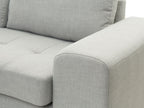 Corner Sofa KIRUNA Fabric Light Grey 4 Seater Right Hand