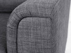 Corner Sofa OSLO Fabric Dark Grey with Ottoman 5 Seater Left Hand