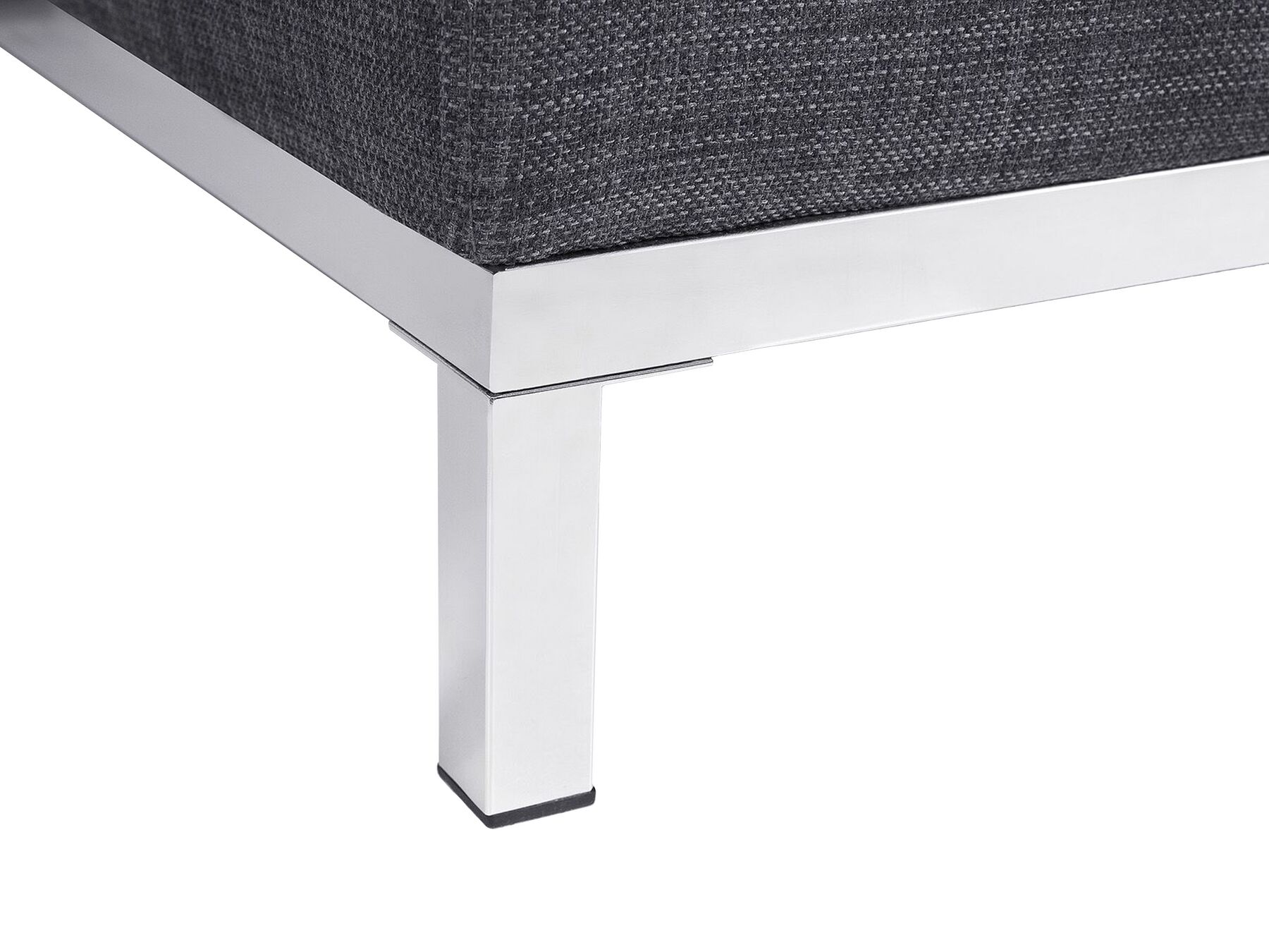 Corner Sofa OSLO Fabric Dark Grey with Ottoman 5 Seater Left Hand