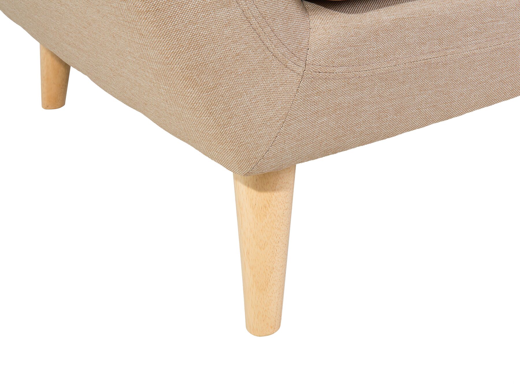 3 Seater Fabric Sofa Beige MOTALA