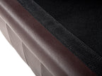 3 Seater Leather Sofa Brown CHESTERFIELD