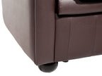 3 Seater Leather Sofa Brown CHESTERFIELD