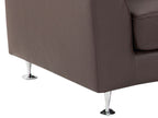Curved Sofa ROTUNDE Leather Brown 7 Seater Symmetrical