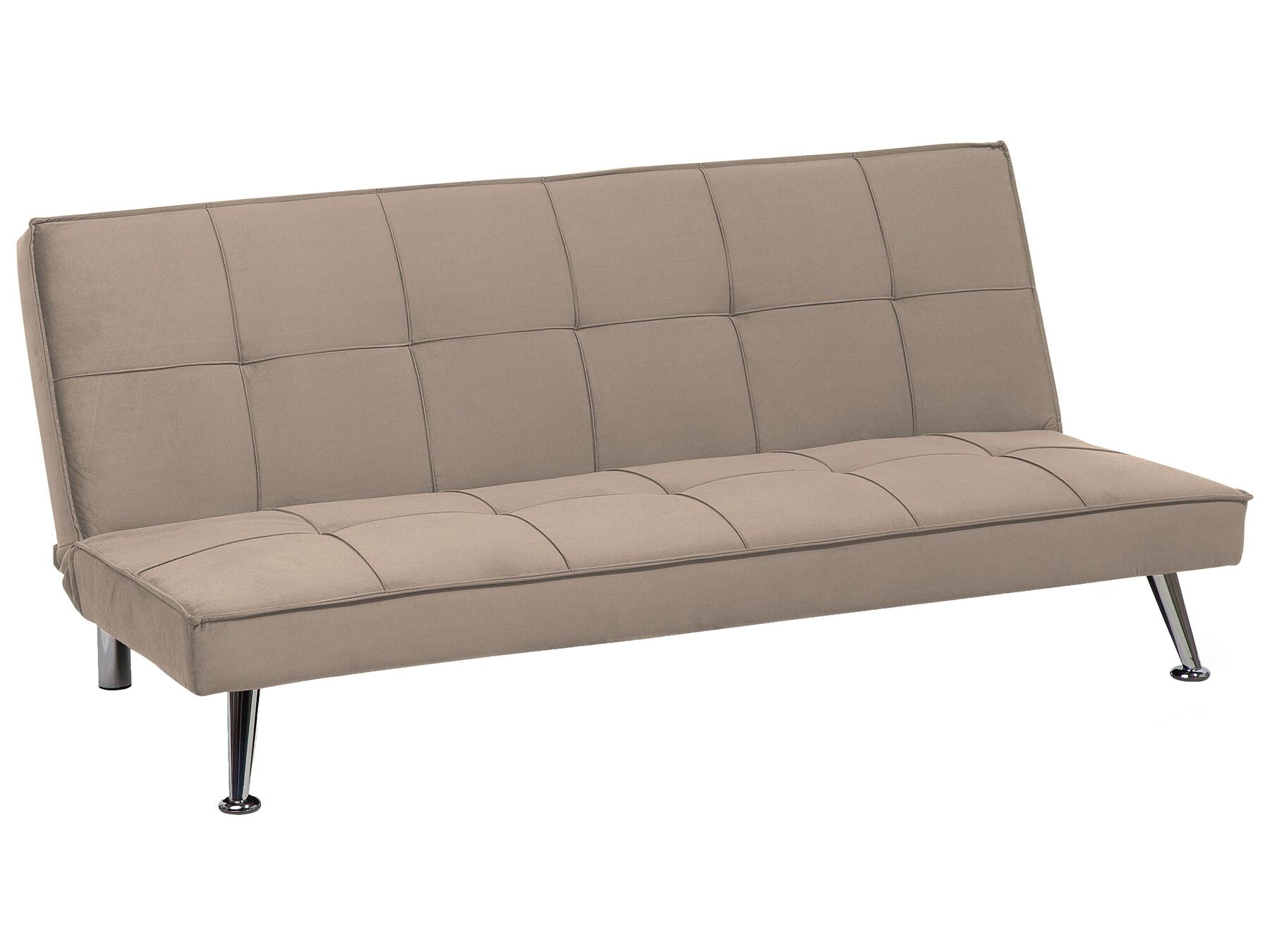 Sofa Bed HASLE Fabric Sand Beige 3 Seater