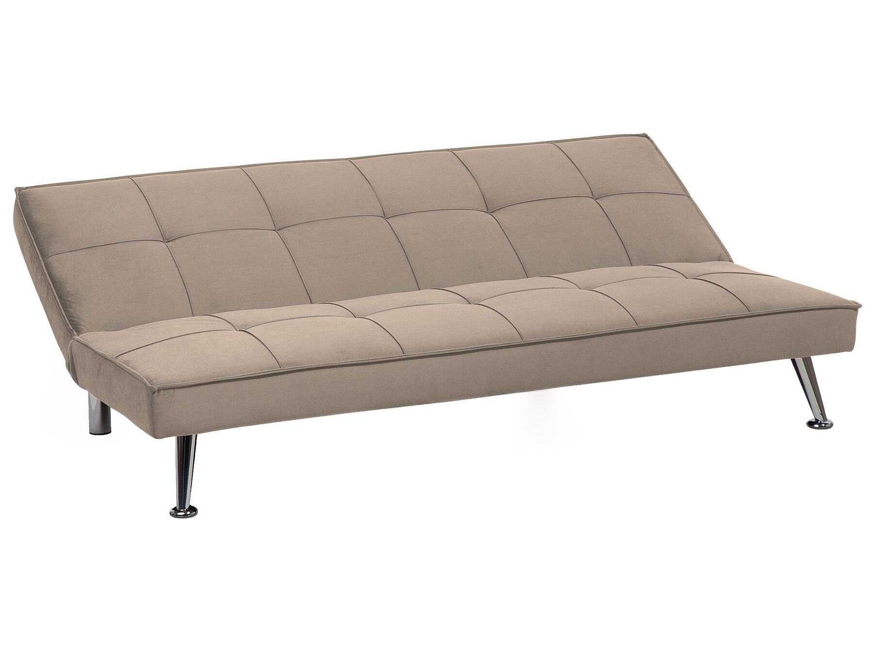 Sofa Bed HASLE Fabric Sand Beige 3 Seater