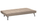 Sofa Bed HASLE Fabric Sand Beige 3 Seater