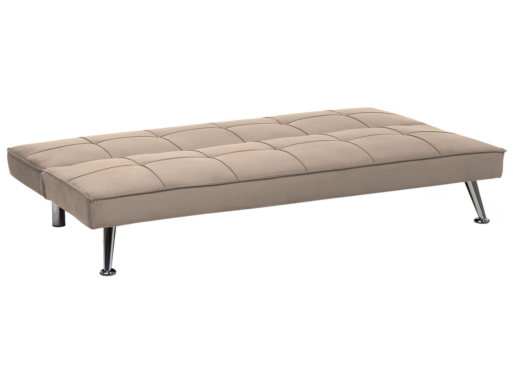 Sofa Bed HASLE Fabric Sand Beige 3 Seater