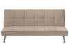 Sofa Bed Fabric Sand Beige 3 Seater