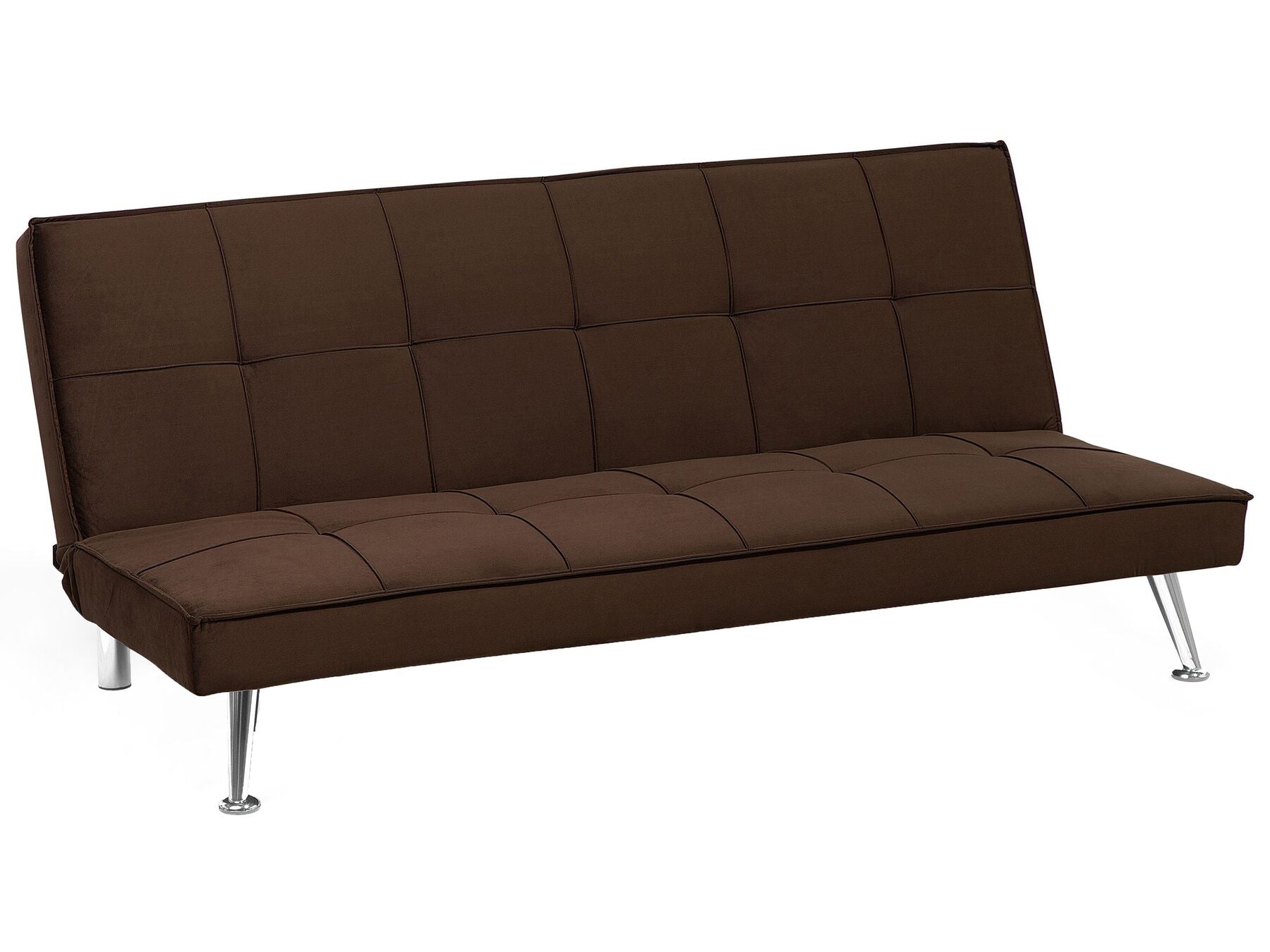 Sofa Bed HASLE Fabric Brown 3 Seater