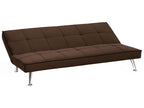 Sofa Bed HASLE Fabric Brown 3 Seater