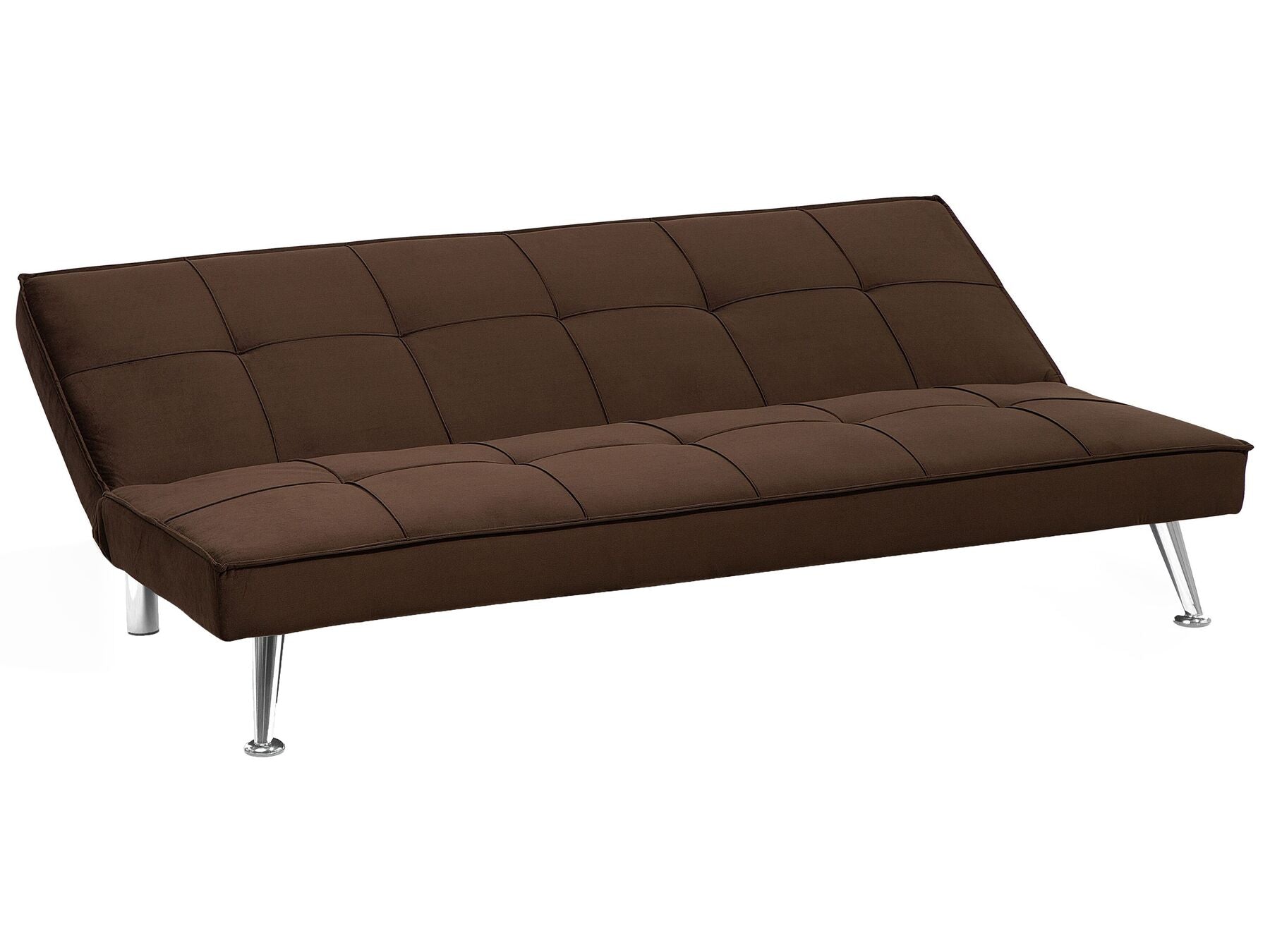 Sofa Bed HASLE Fabric Brown 3 Seater
