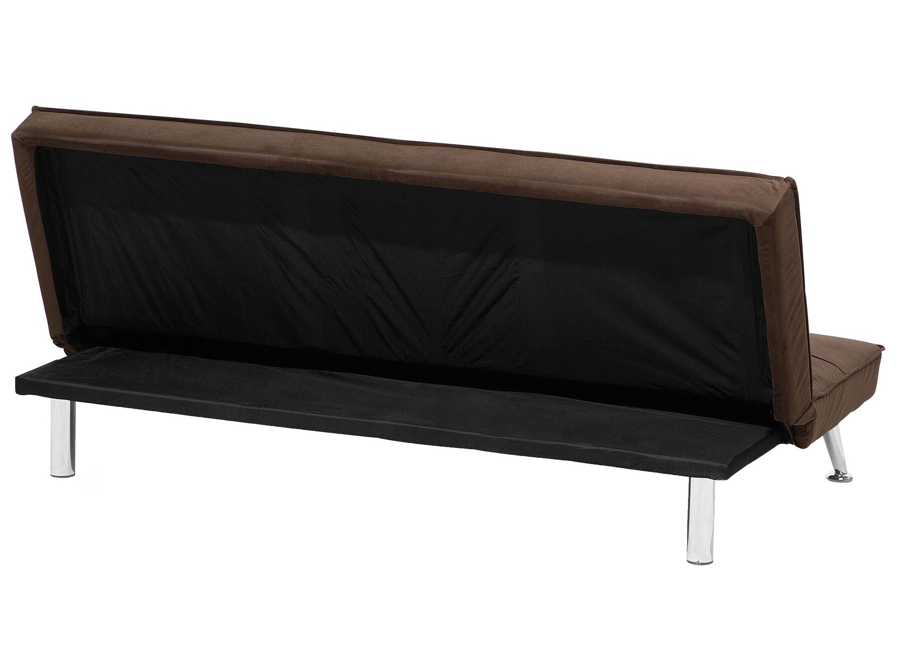 Sofa Bed HASLE Fabric Brown 3 Seater