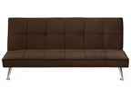 Sofa Bed HASLE Fabric Brown 3 Seater