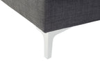 Corner Sofa KIRUNA Fabric Dark Grey 4 Seater Right Hand