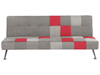 Sofa Bed OLSKER Velvet Light Grey 3 Seater