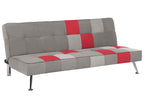 Sofa Bed OLSKER Velvet Light Grey 3 Seater