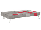 Sofa Bed OLSKER Velvet Light Grey 3 Seater