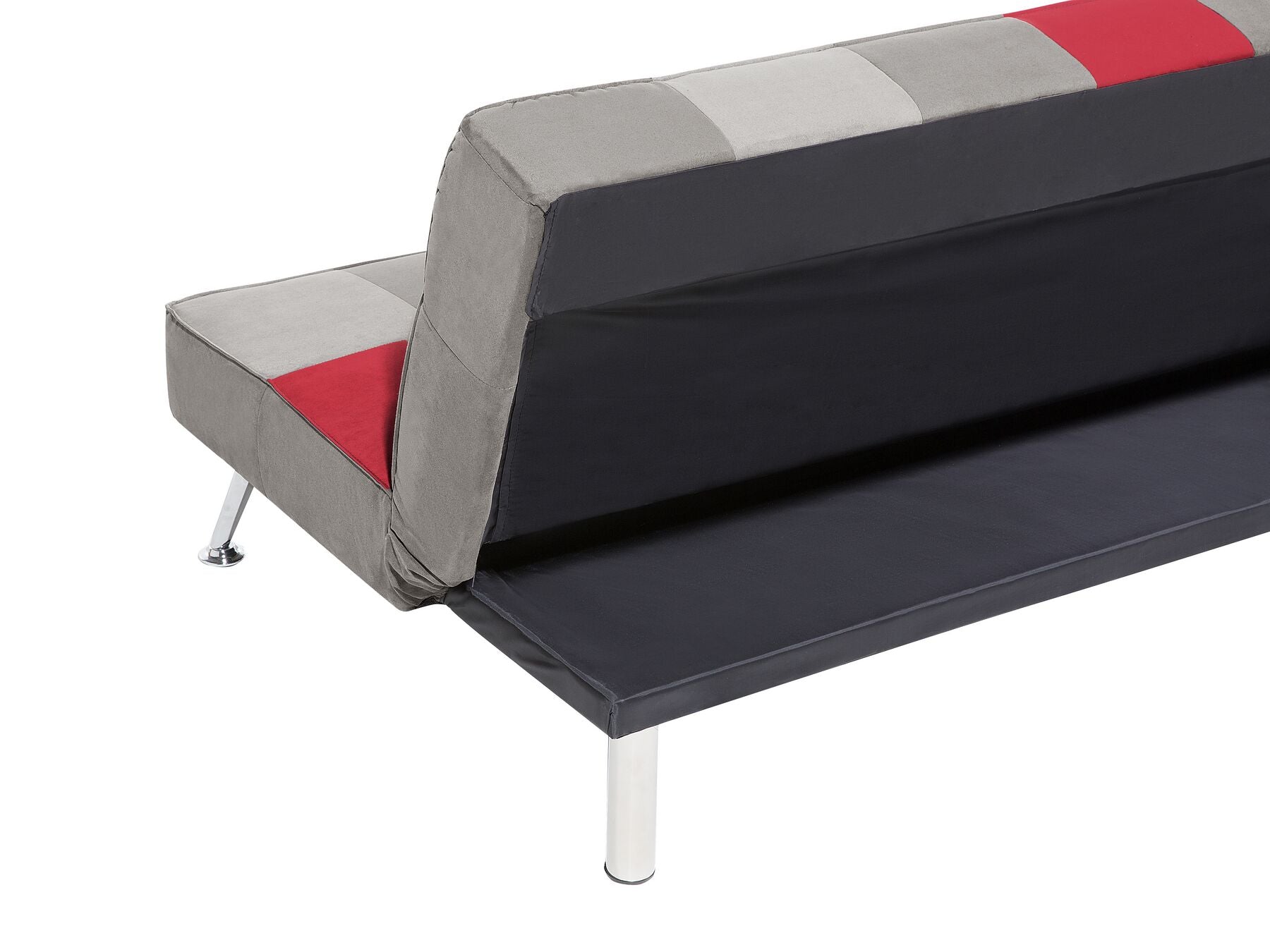 Sofa Bed OLSKER Velvet Light Grey 3 Seater